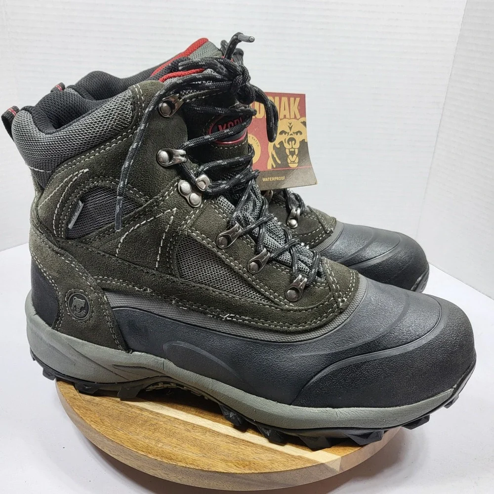 Kodiak Men Winter Boots Waterproof Insulated Leather -40F Rated Gray Size 13 NWT
